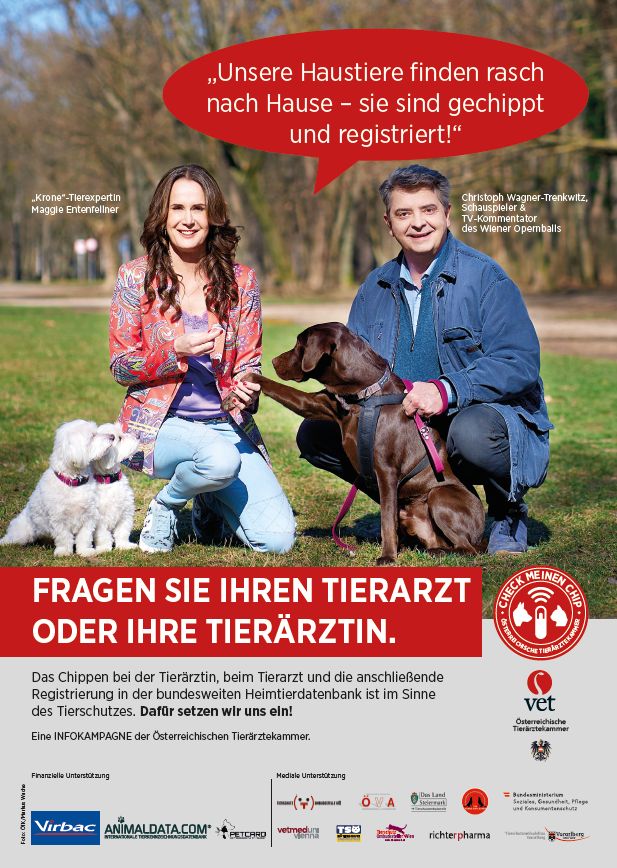 Maggie Entenfellner und Christoph Wagner-Trenkwitz mit ihren Hunden